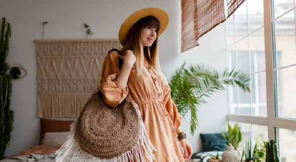 Chic linen dress accessories