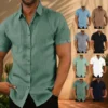Men's short sleeve linen shirts